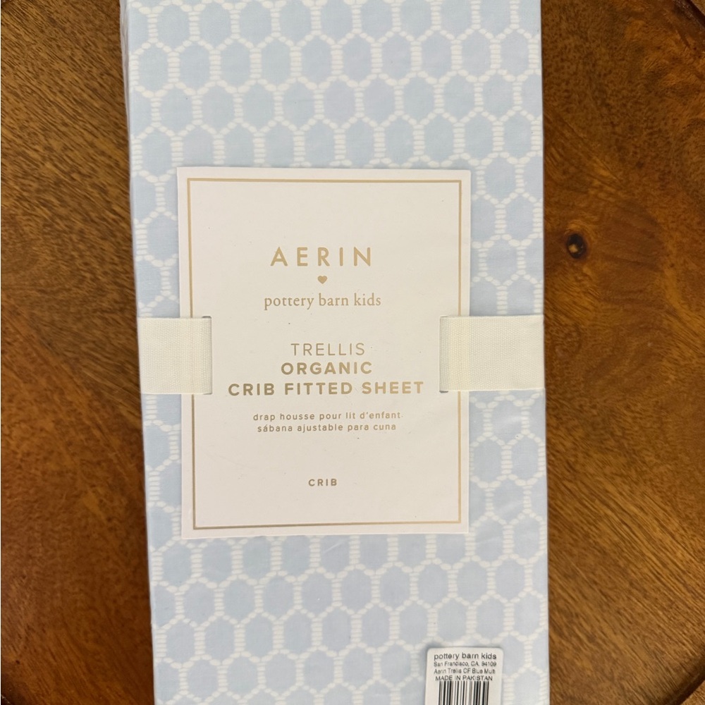 Pottery Barn Kids Crib Sheet - Light Blue